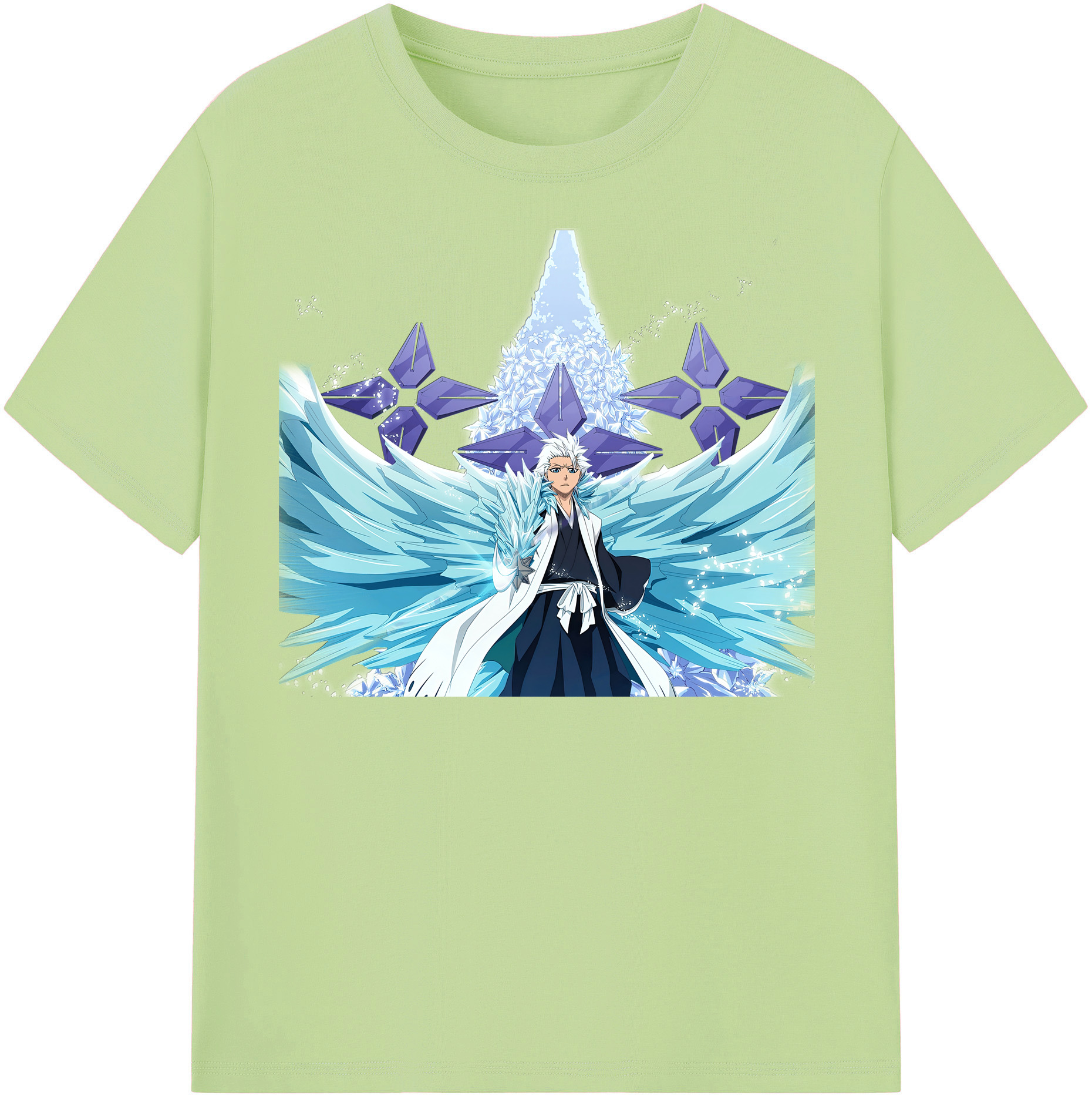 （画像用） ブリーチ 日番谷冬獅郎（ひつがや とうしろう） BLEACH Hitsugaya Toushirou 綿100％半袖Tシャツ（フロントプリント）